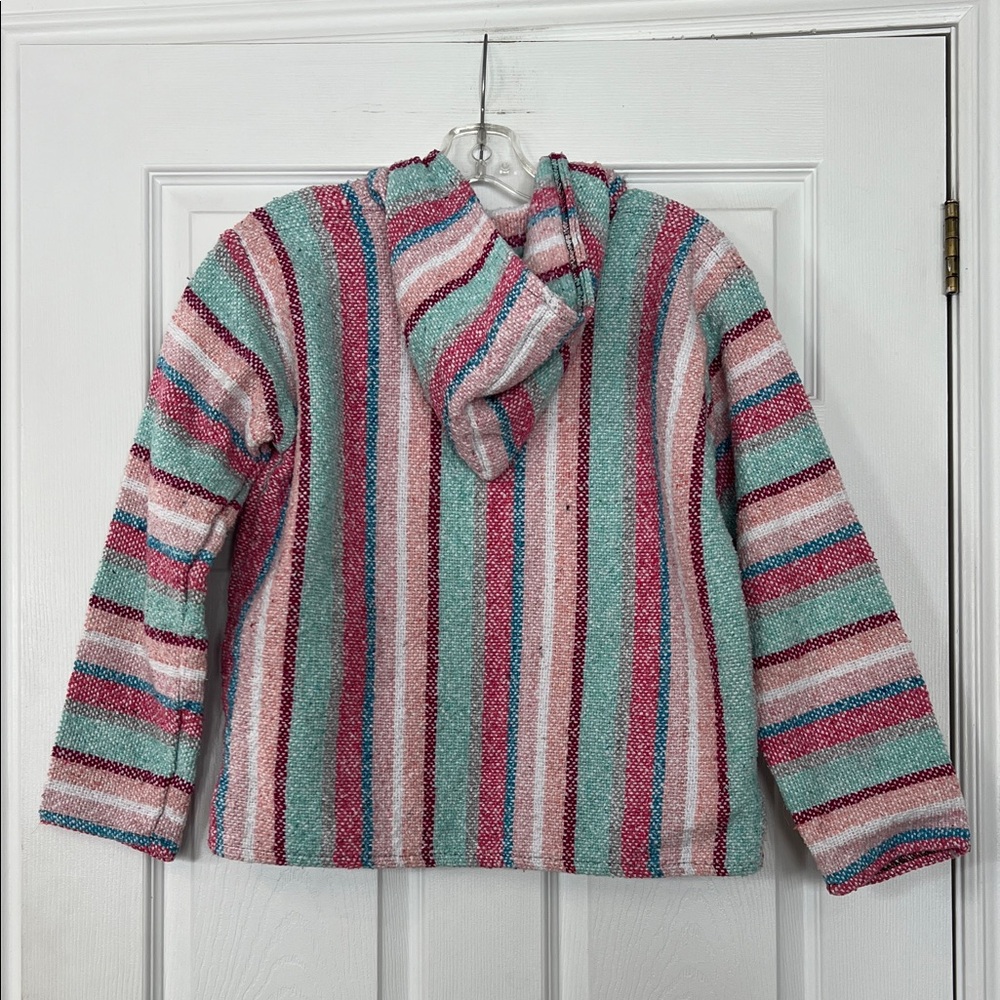Striped Multicolor Women's Hoodie - Picture 3 of 3